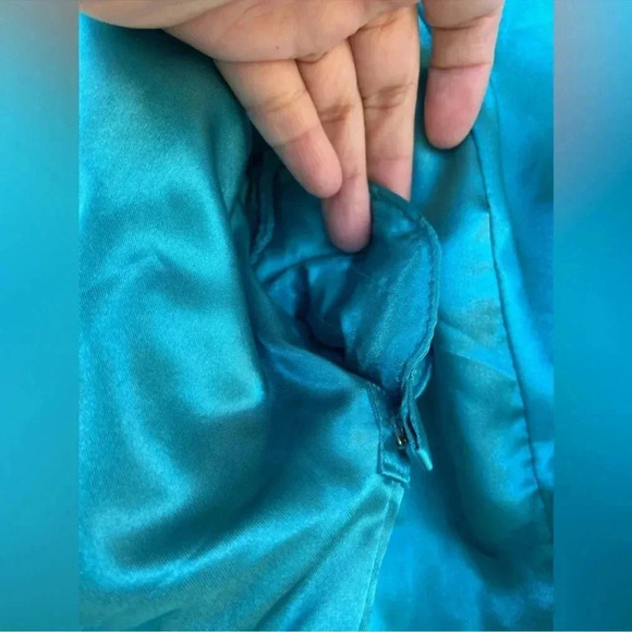 Pamela McCoy Turquoise Cheetah Leopard Print 100% Leather Full Zip Jacket medium - Picture 9 of 12